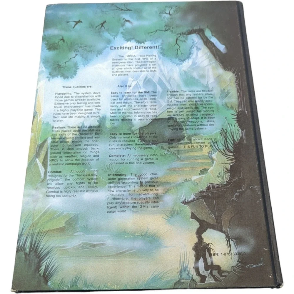 1987 MEGA Role-Playing System Fantasy Edition Isy Allon Ben Brakas TTRPG Book